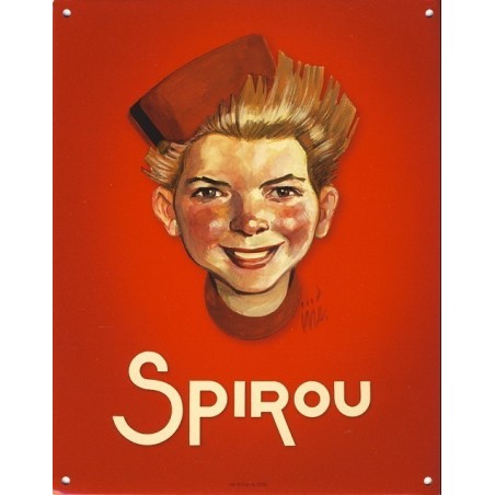 Plaque métallique Spirou 1
